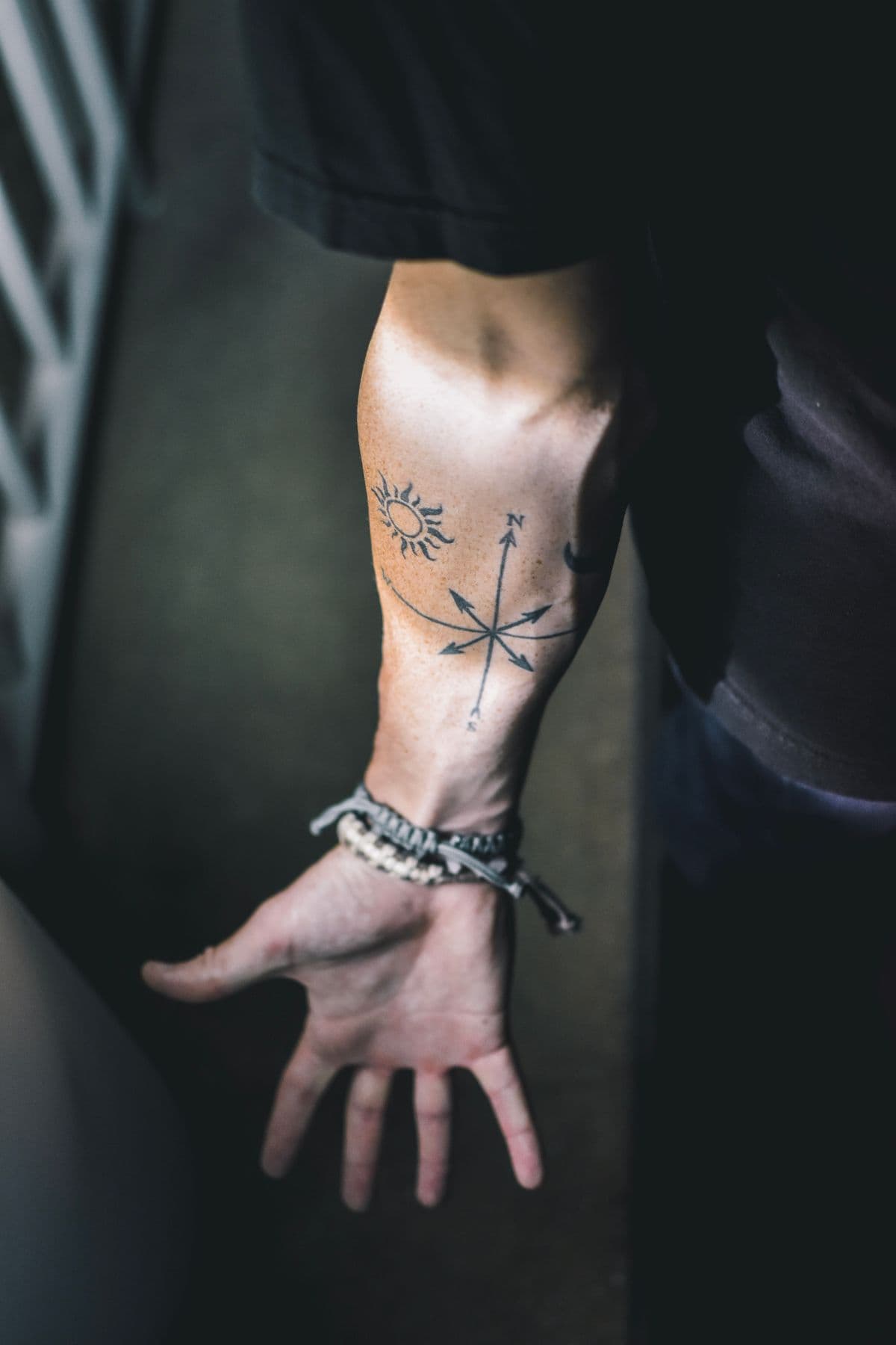 Ornamental wrist tattoos with bracelets